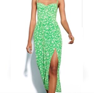 NWT Zara Floral maxi dress L